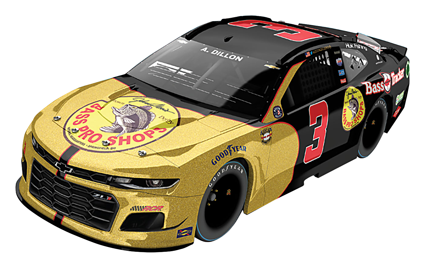 NASCAR Bass Pro Shops #3 Austin Dillon 1:24 Throwback Die-Cast ...